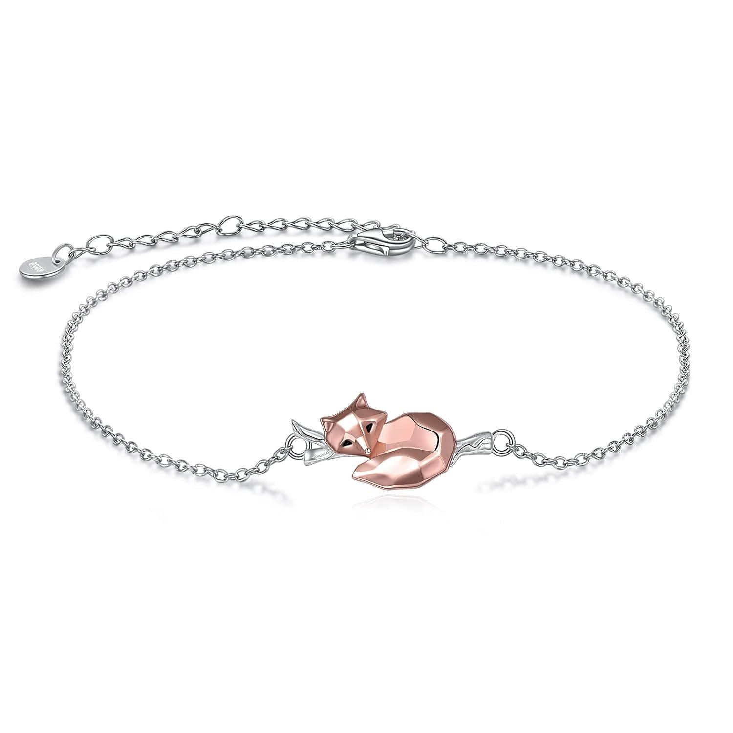 925 Sterling Silber Fuchs Charm Armband