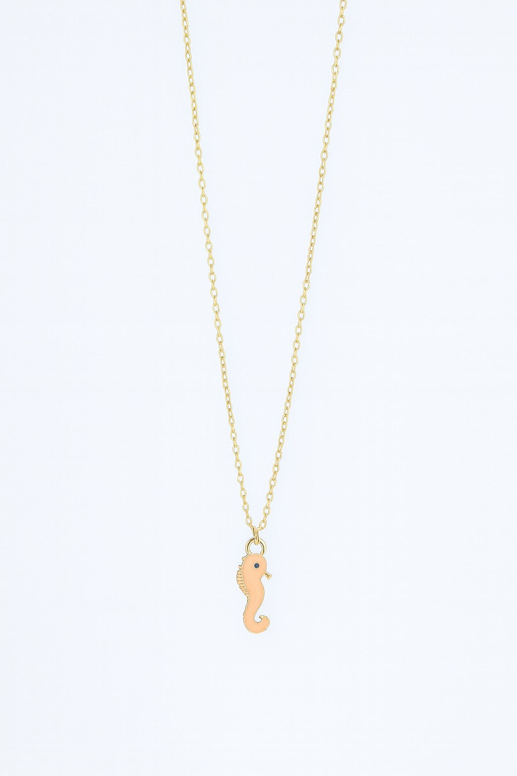 Stainless Steel Enamel Seahorse Necklace – sterling silver necklace