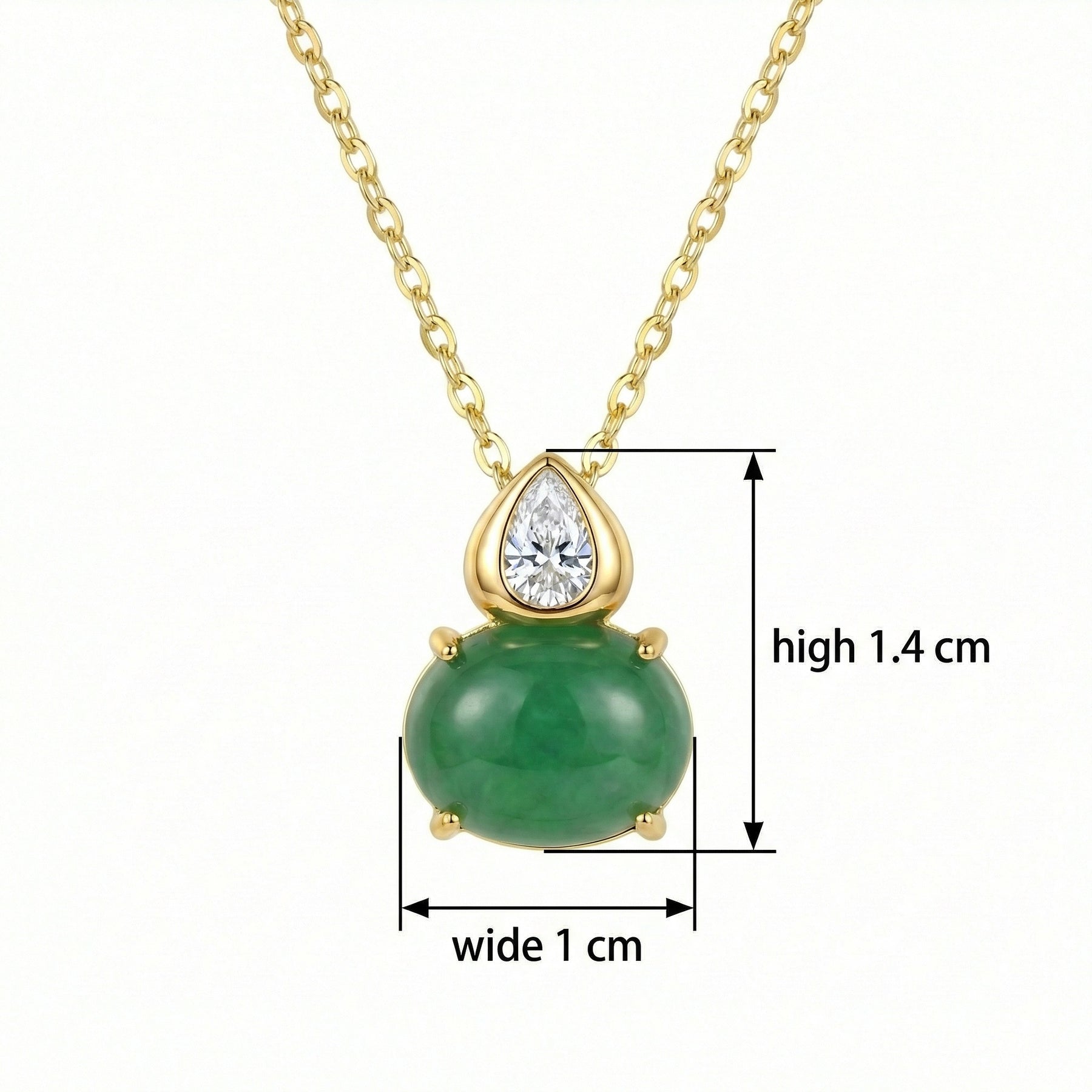 Pear-Shaped Jadeite Diamond Necklace – jade necklace