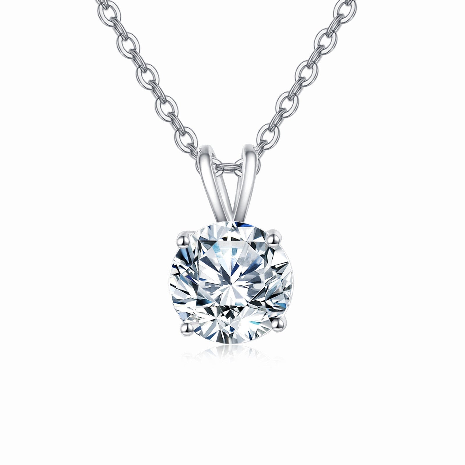 Solitaire Moissanite Pendant Necklace – moissanite necklace