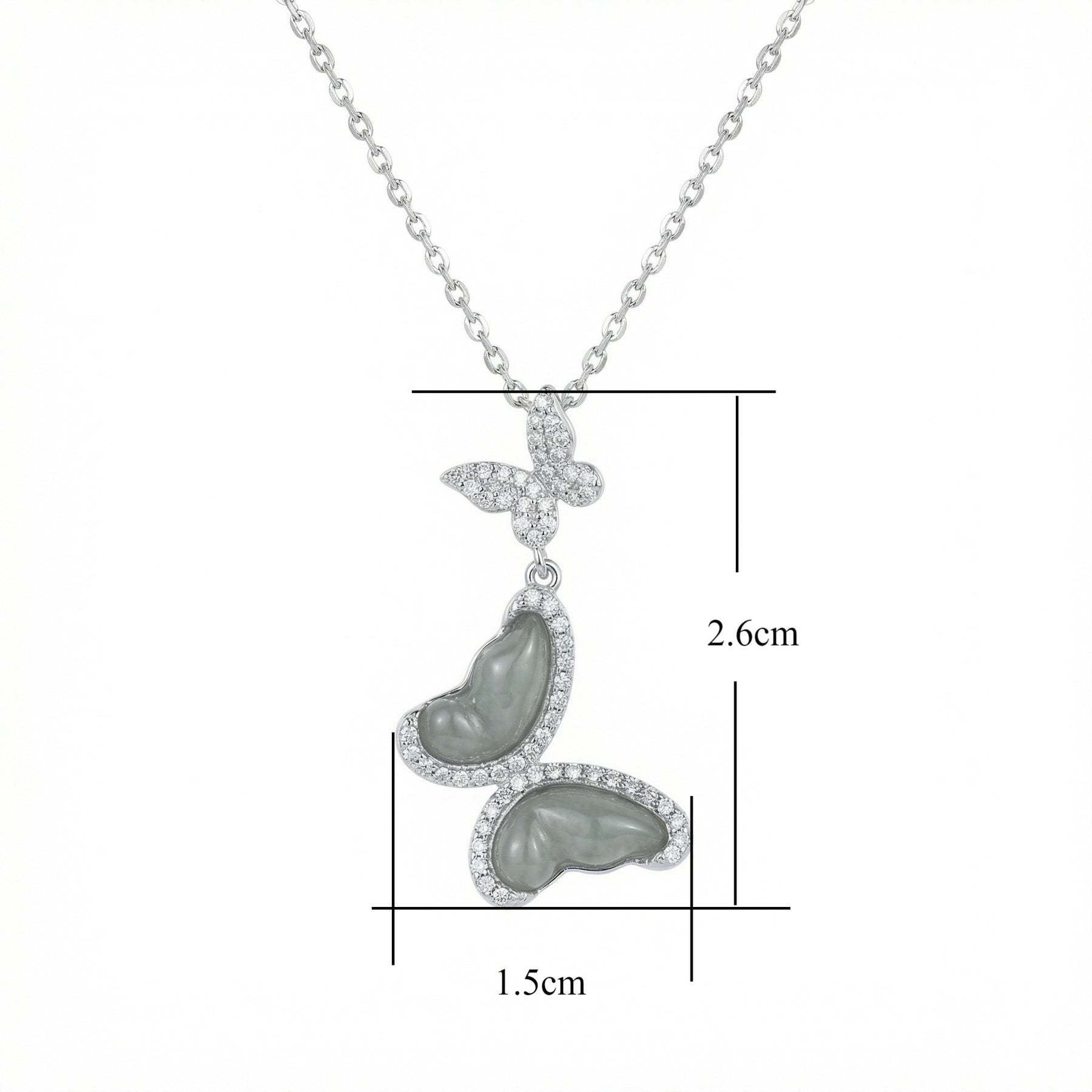 Butterfly Jade Diamond Necklace – jade necklace