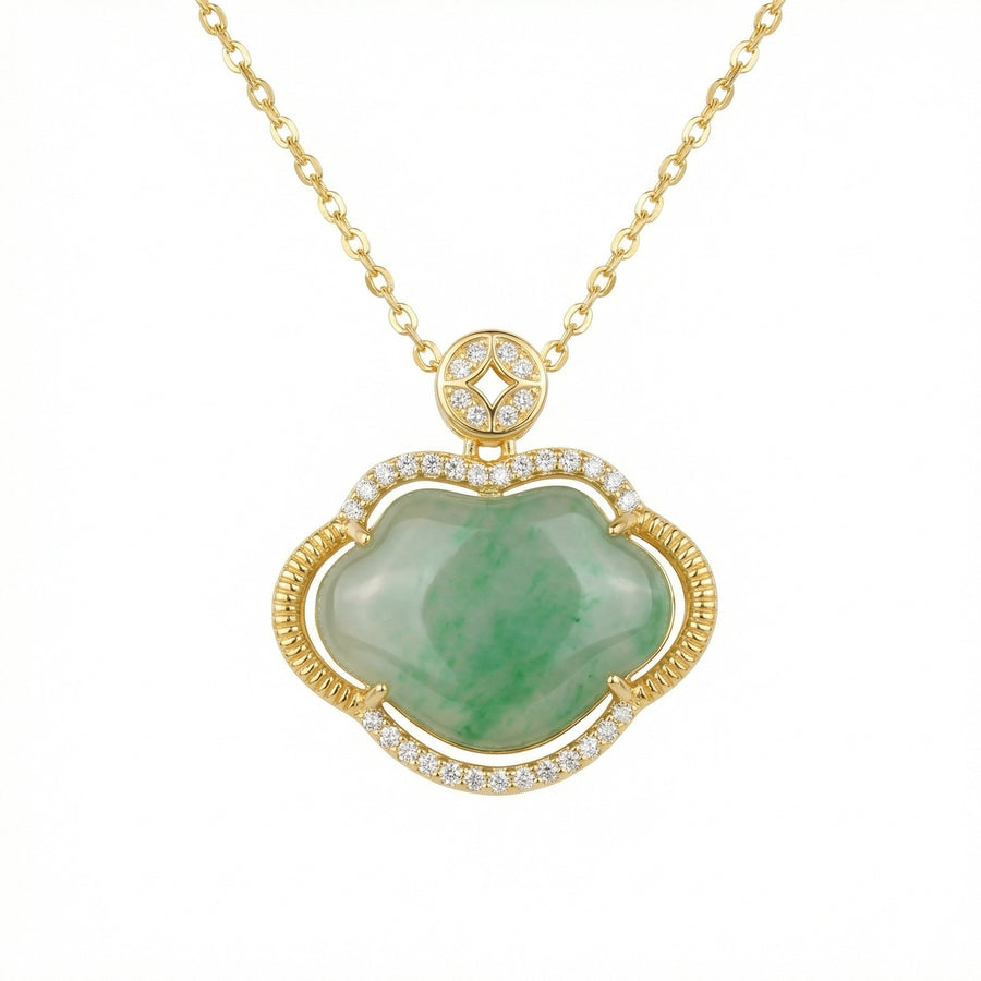 Jadeite Ruyi Motif Pendant Necklace – jade necklace