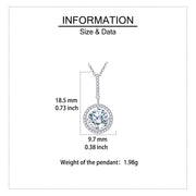 Moissanite Halo Solitaire Necklace – moissanite necklace, side detail