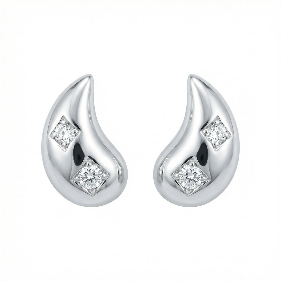 Silver Teardrop Stud Earrings – sterling silver earrings