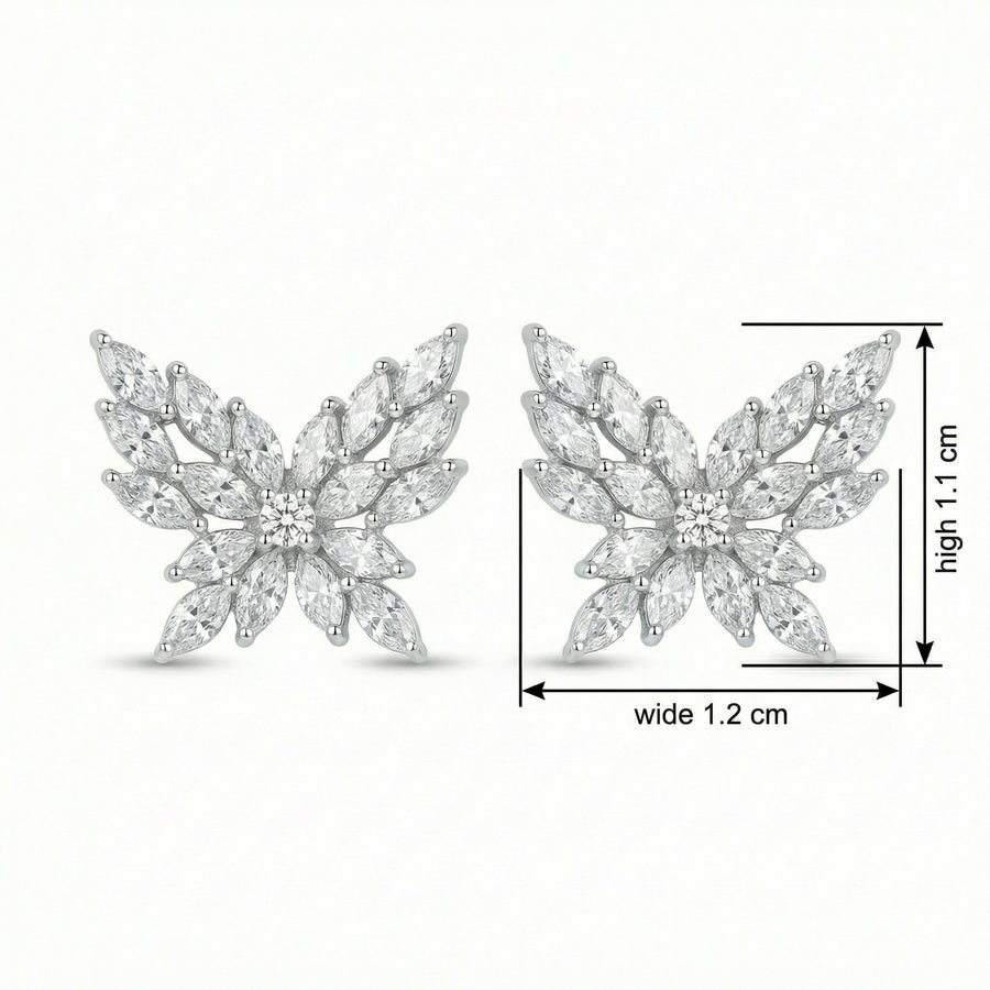 Marquise Butterfly Stud Earrings – sterling silver earrings