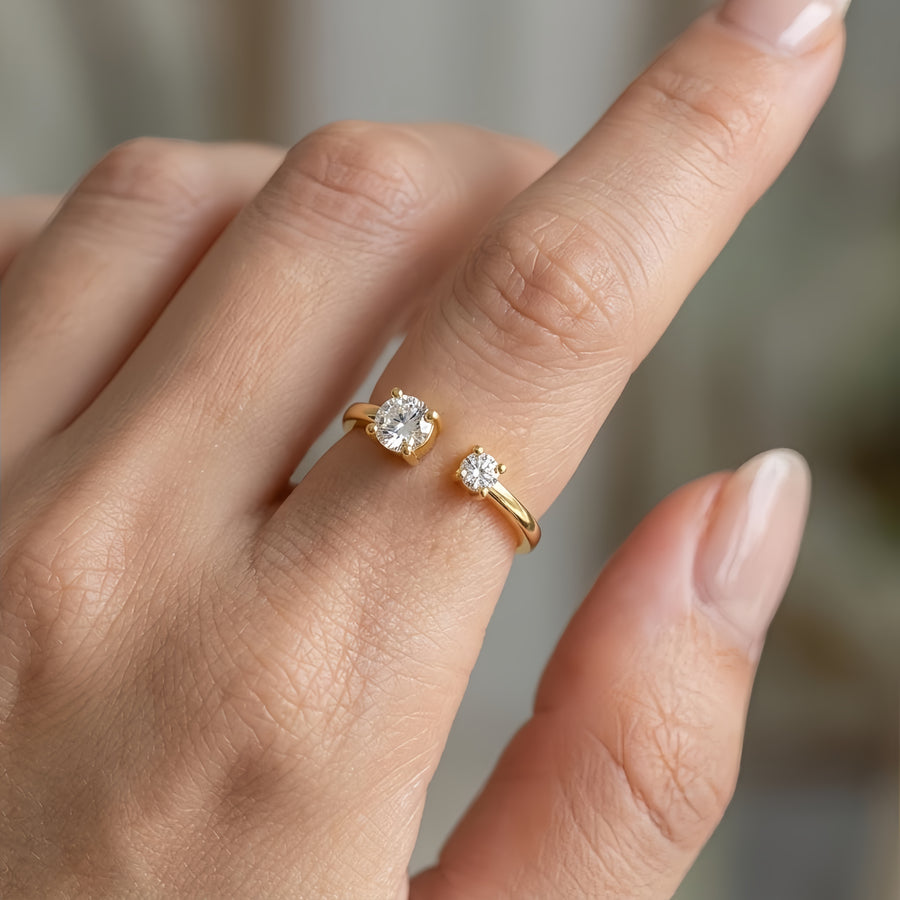 Heart-Shaped CZ Ring in Gold – zircon ring