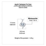 Twisted Moissanite Pendant Necklace – moissanite necklace, side detail