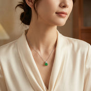 Jade Teardrop Diamond Necklace – jade necklace, side detail