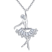 Ballerina Moissanite Pendant Necklace – moissanite necklace, styling detail