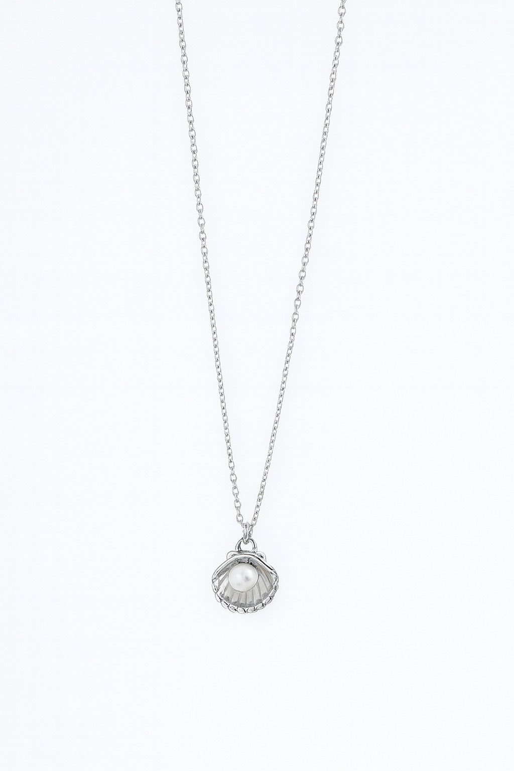 Stainless Steel Silver Oyster Necklace – sterling silver necklace