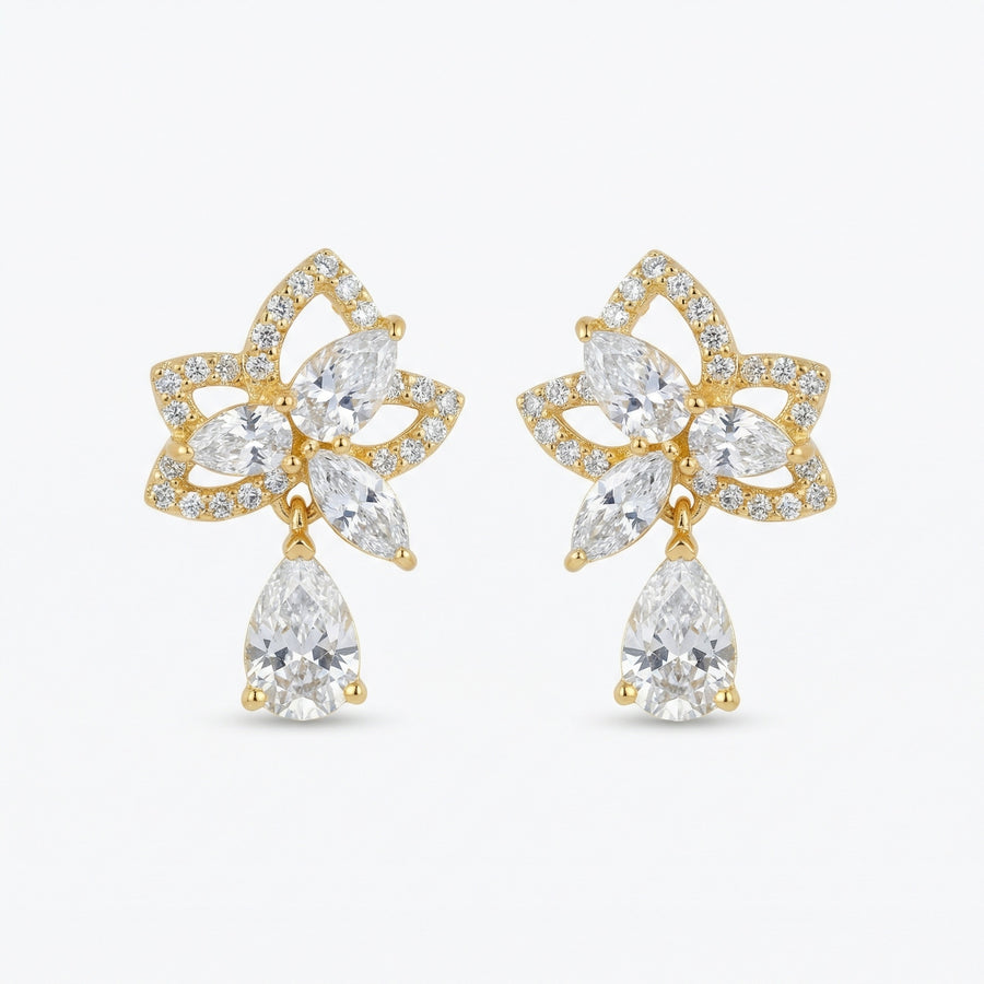 Marquise Butterfly Silhouette Earrings – sterling silver earrings