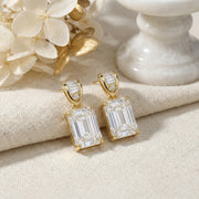 Emerald-Cut Crystal Drop Earrings – crystal earrings