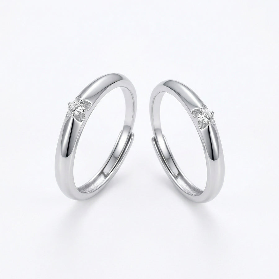 Minimalist Matching Couple Rings – sterling silver ring