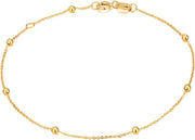 14K Gold Perlenkettenarmband