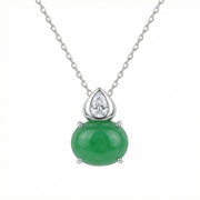 Jade Teardrop Diamond Necklace – jade necklace