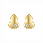 Diamond-Accent Wulu Gourd Studs – sterling silver earrings