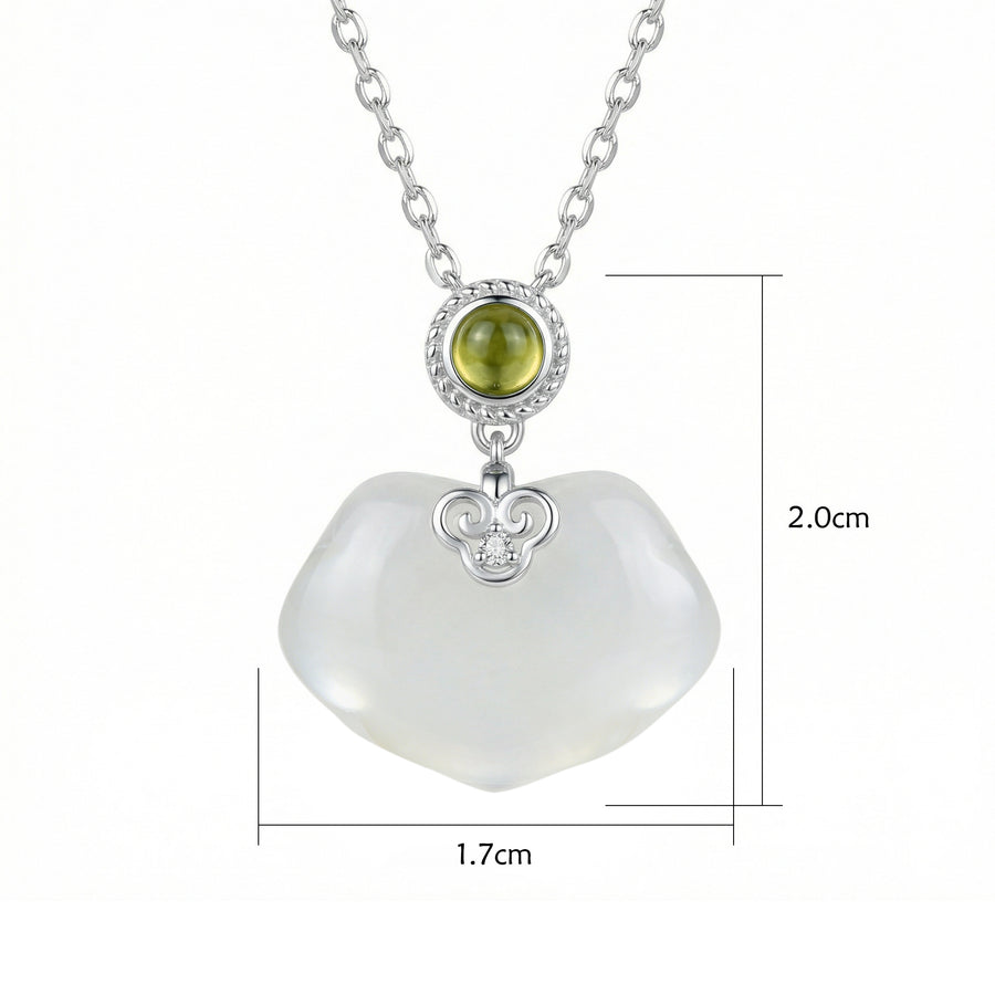 Heart-Shaped Jade Peridot Necklace – jade necklace