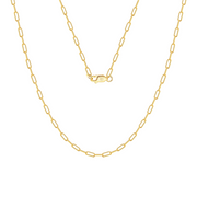 18K Gold Paperclip Chain, Italian Made – gold-plated necklace