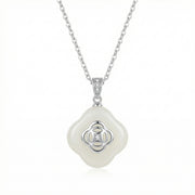 Diamond Flower Pearl Pendant Necklace – pearl necklace