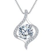 Twisted Moissanite Pendant Necklace – moissanite necklace