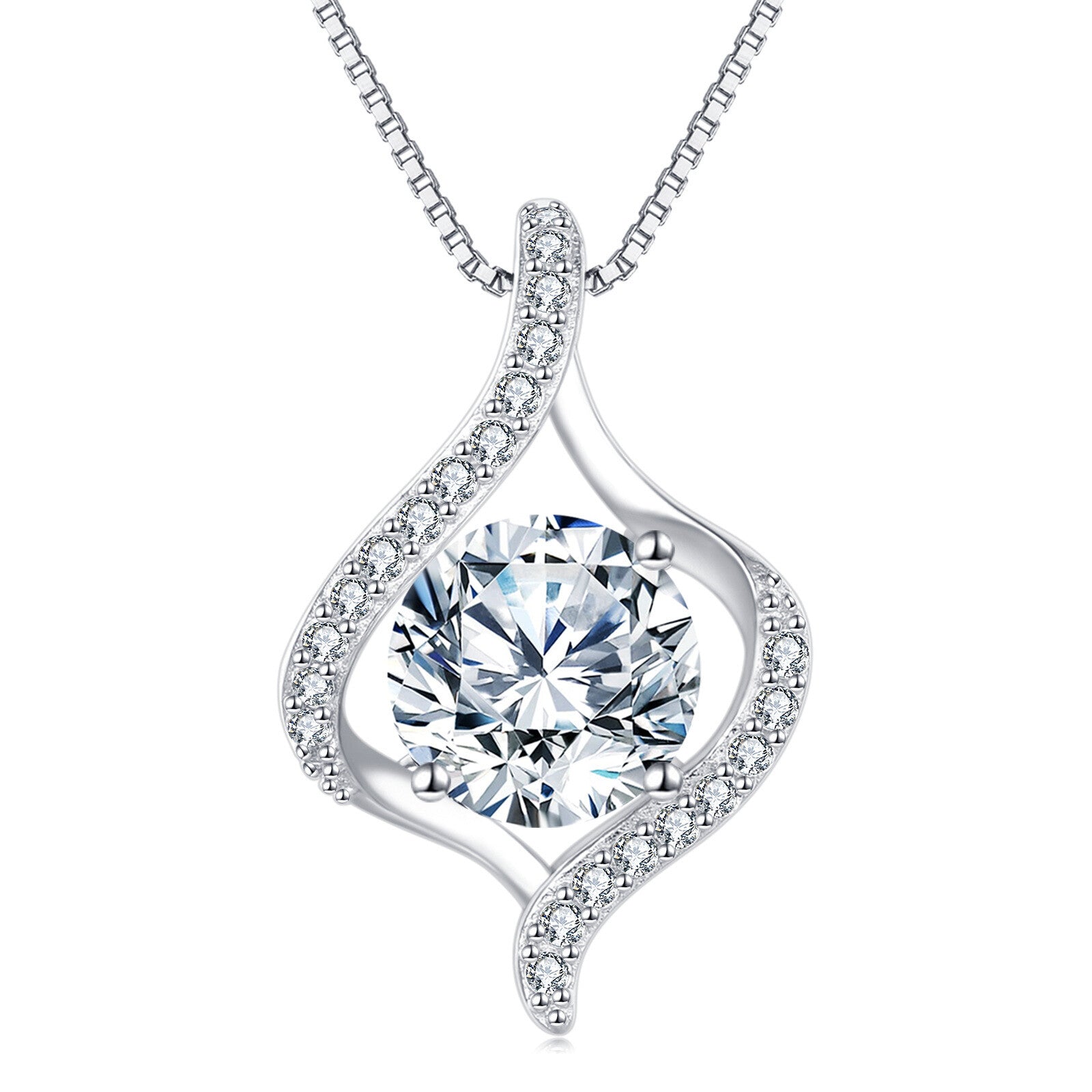 Twisted Moissanite Pendant Necklace – moissanite necklace