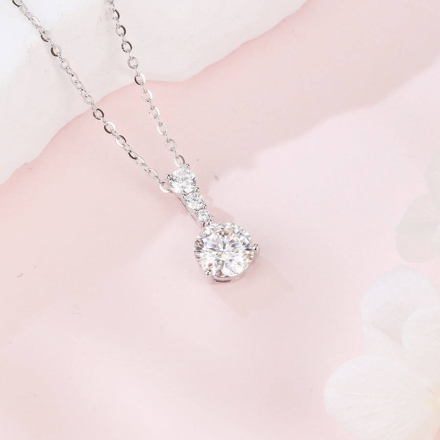 Triple Moissanite Graduated Necklace – moissanite necklace
