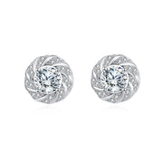 Floral Moissanite Stud Earrings – moissanite earrings, styling detail