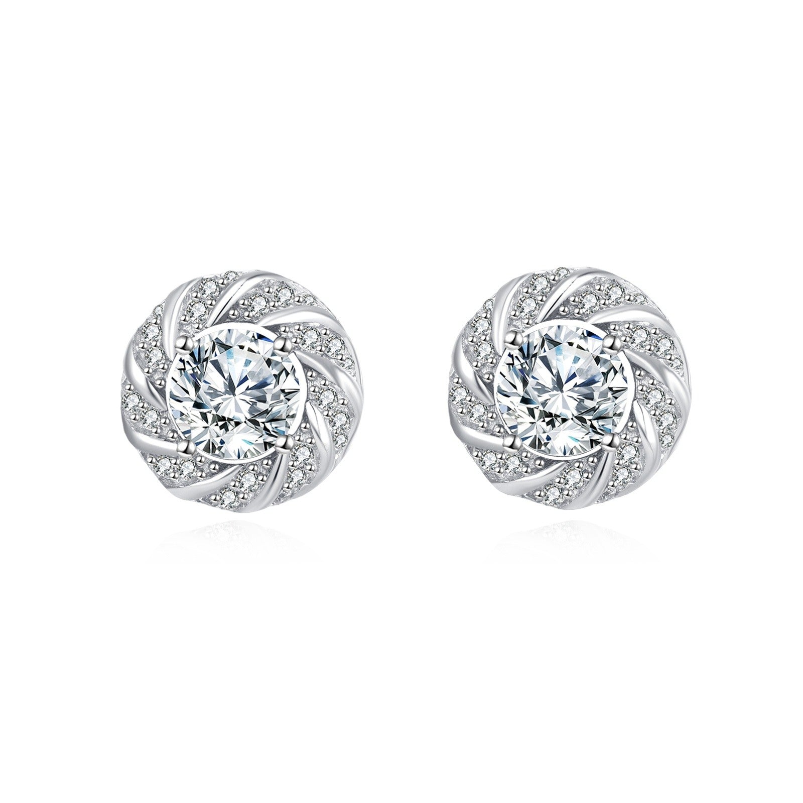 Floral Moissanite Stud Earrings – moissanite earrings, styling detail