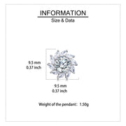Floral Moissanite Sunburst Earrings – moissanite earrings, close-up