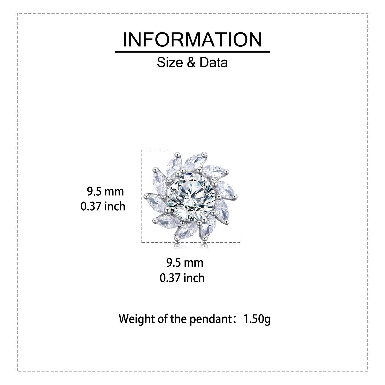 Floral Moissanite Sunburst Earrings – moissanite earrings, close-up