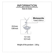 Ballerina Moissanite Pendant Necklace – moissanite necklace, front view