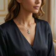 Butterfly Jade Diamond Necklace – jade necklace, close-up