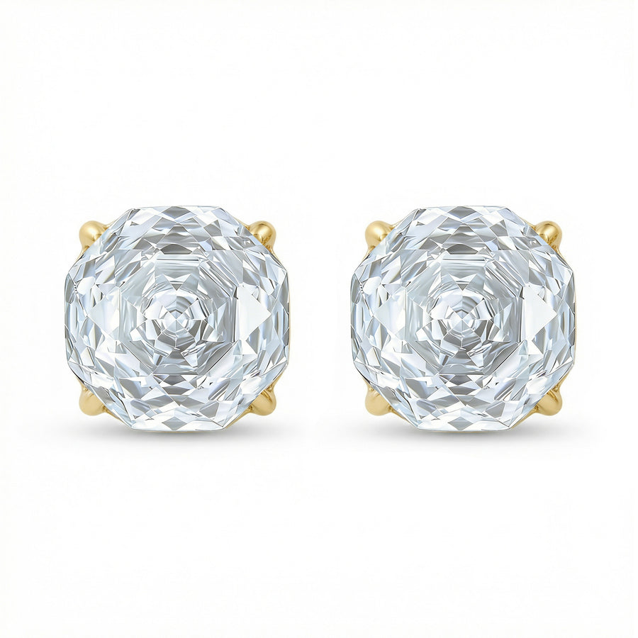 Asscher-Cut Stud Earrings – sterling silver earrings