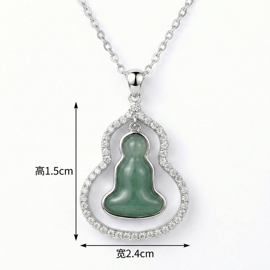Irregular Jade Gourd Halo Necklace II – jade necklace