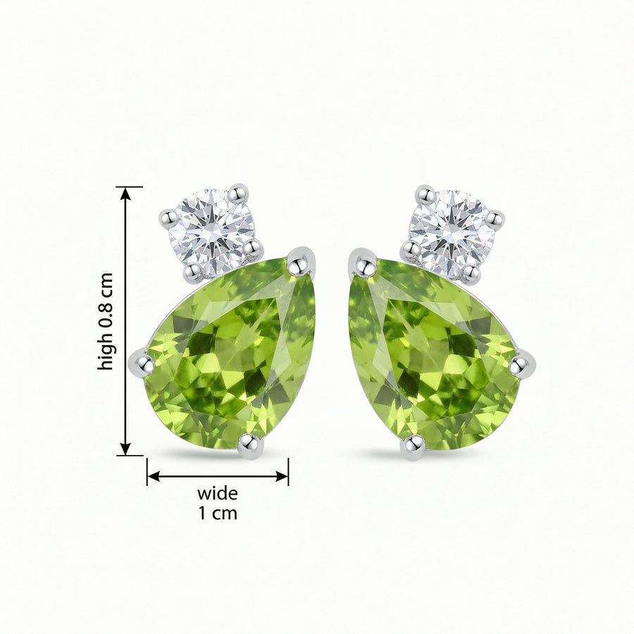 Pear-Cut Peridot Drop Earrings – jade earrings