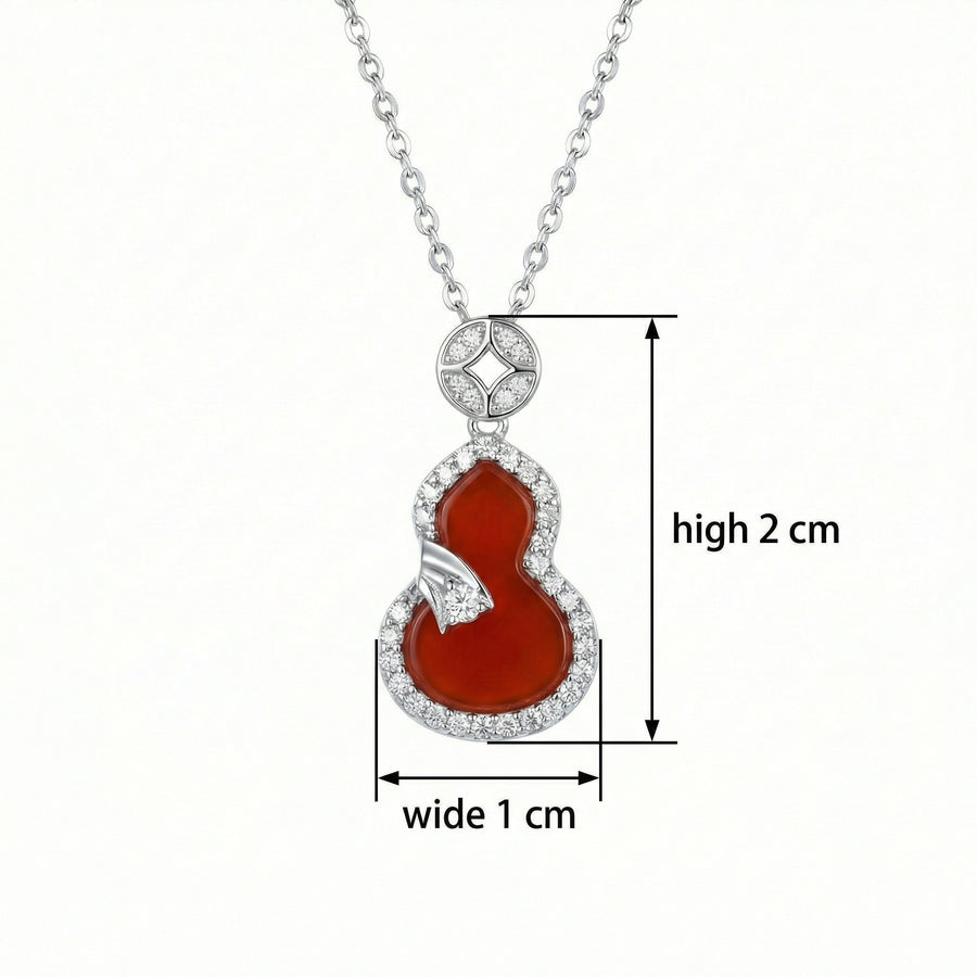 Red Carnelian Gourd Pendant Necklace – carnelian necklace