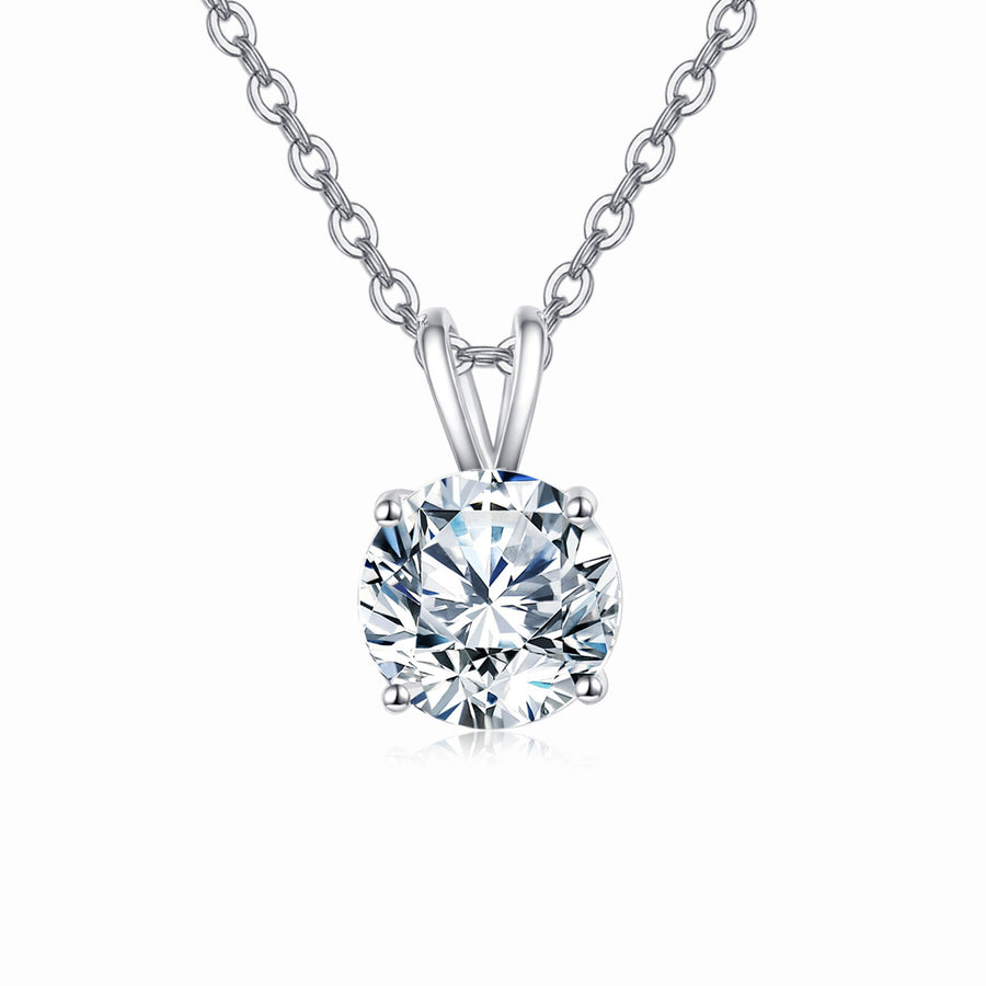 Solitaire Moissanite Pendant Necklace – moissanite necklace