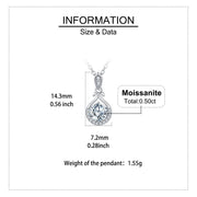 Moissanite Teardrop Pendant Necklace – moissanite necklace, styling detail