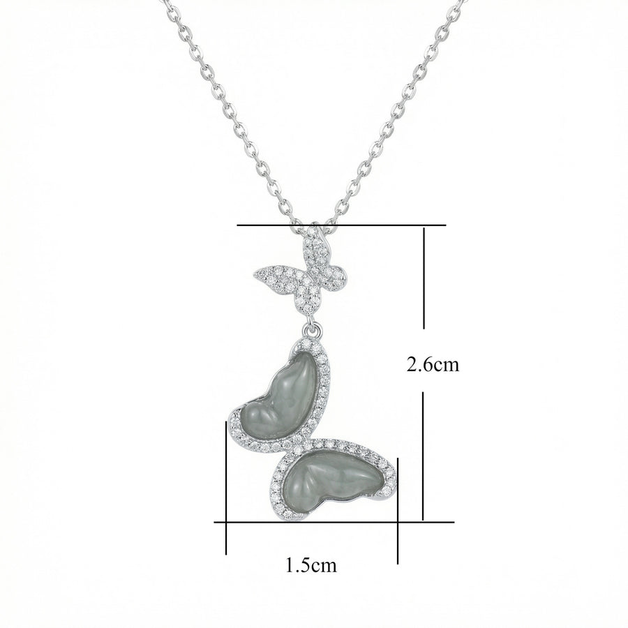 Butterfly Jade Diamond Necklace – jade necklace