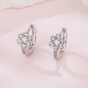 Luxury Floral Moissanite Earrings – moissanite earrings, close-up