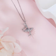 Ballerina Moissanite Pendant Necklace – moissanite necklace, side detail