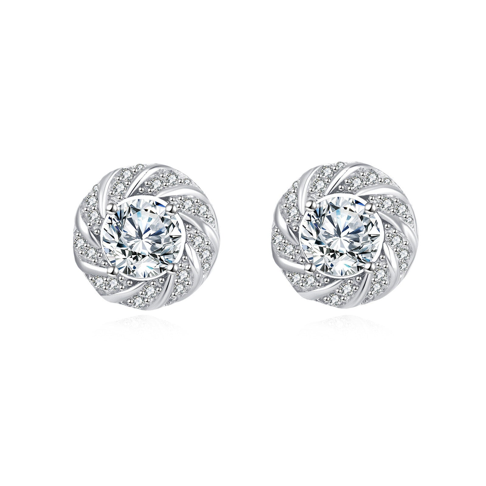 Floral Moissanite Stud Earrings – moissanite earrings
