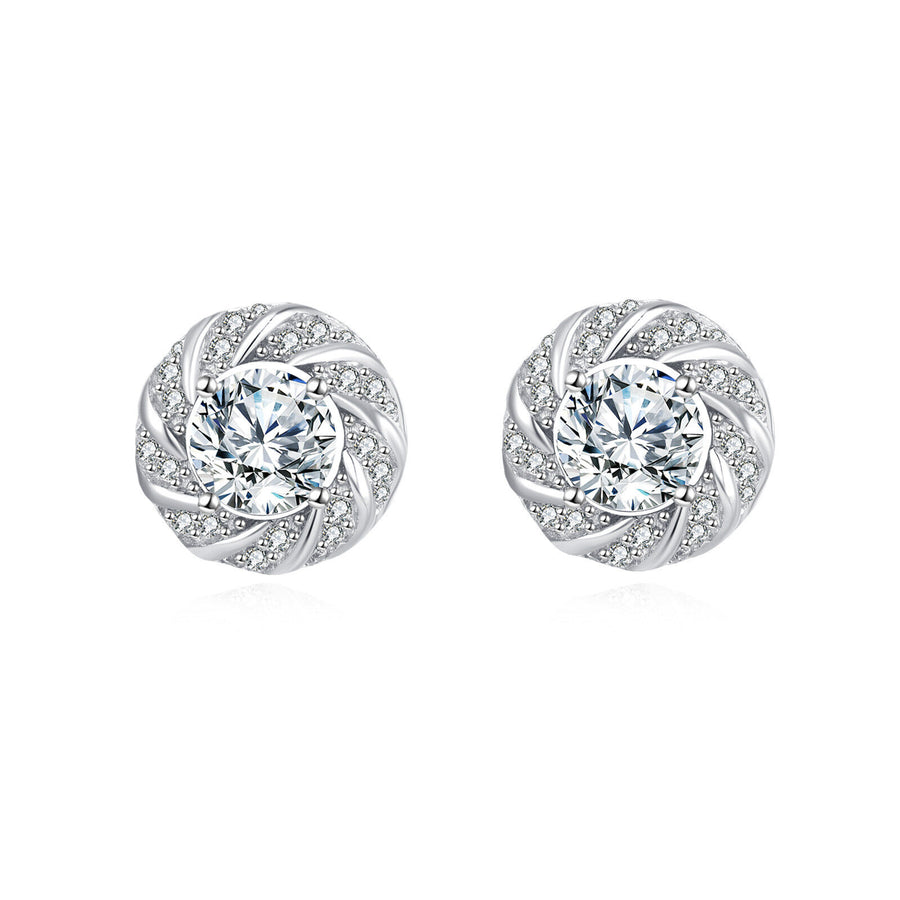 Floral Moissanite Stud Earrings – moissanite earrings