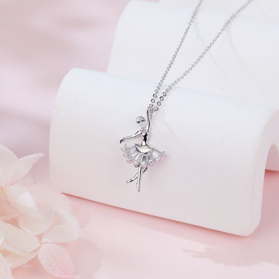 Ballerina Moissanite Pendant Necklace – moissanite necklace