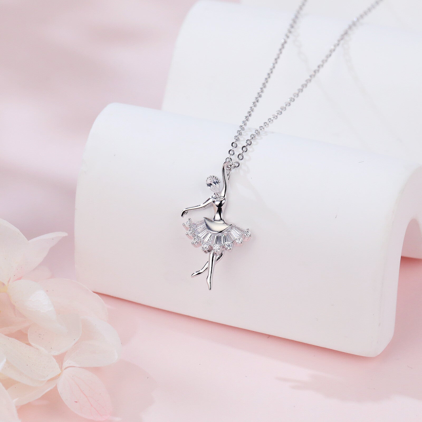Ballerina Moissanite Pendant Necklace – moissanite necklace