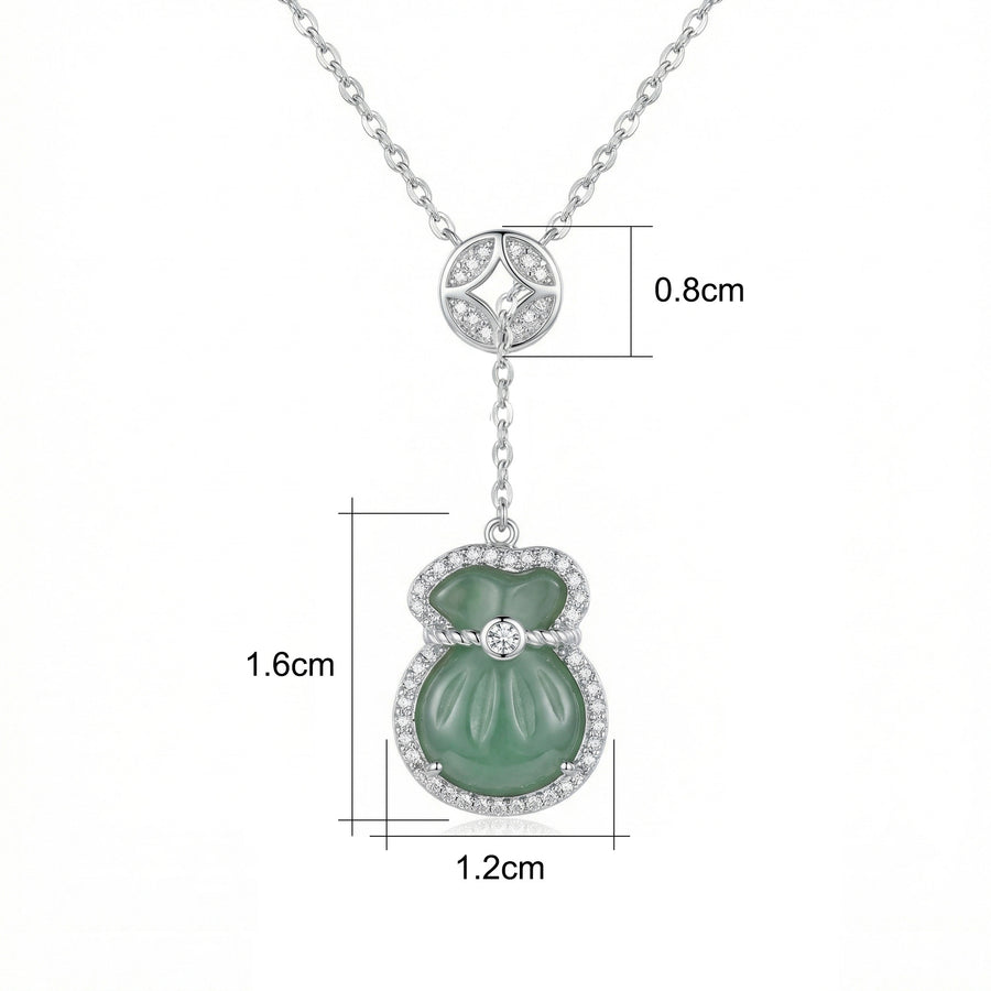 Green Jade Money Bag Pendant Necklace – jade necklace