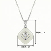 Diamond Flower Pearl Pendant Necklace – pearl necklace, side detail