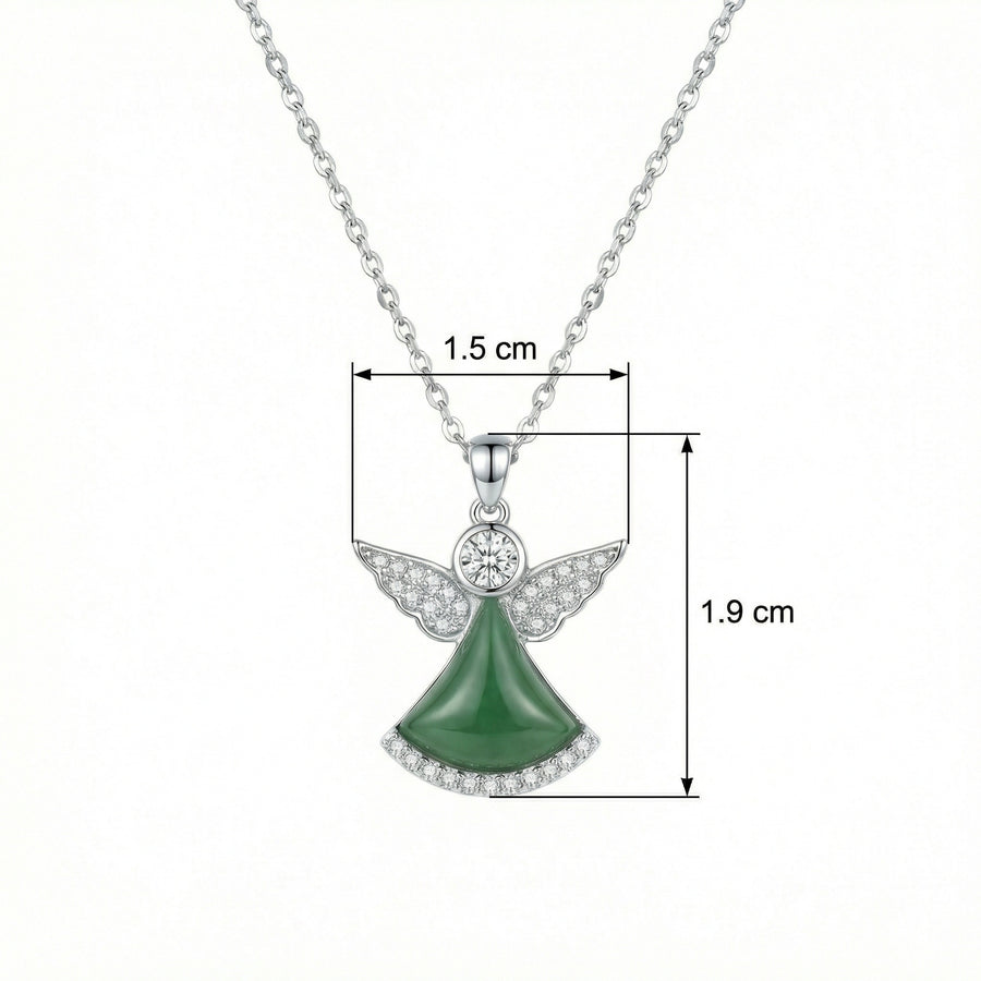 Angel Wings Green Agate Necklace – agate necklace