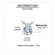 Solitaire Moissanite V-Chain Necklace – moissanite necklace, front view