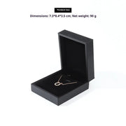 Paket 054 siyah kolye ve kolye ucu kutusu, 7,3 × 8,4 × 3,5 cm